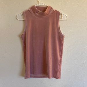 J Crew velvet sleeveless mock neck